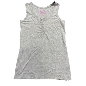 Steve Madden Gray Henley Tank Top Womens Size S Casual Basics